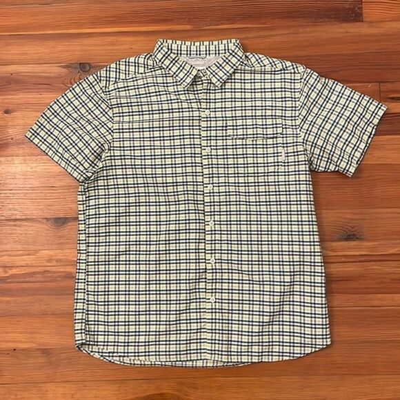 Columbia Green Plaid Check Omni-Shade Button Down Shirt Mens Size XL Outdoors - Picture 3 of 11